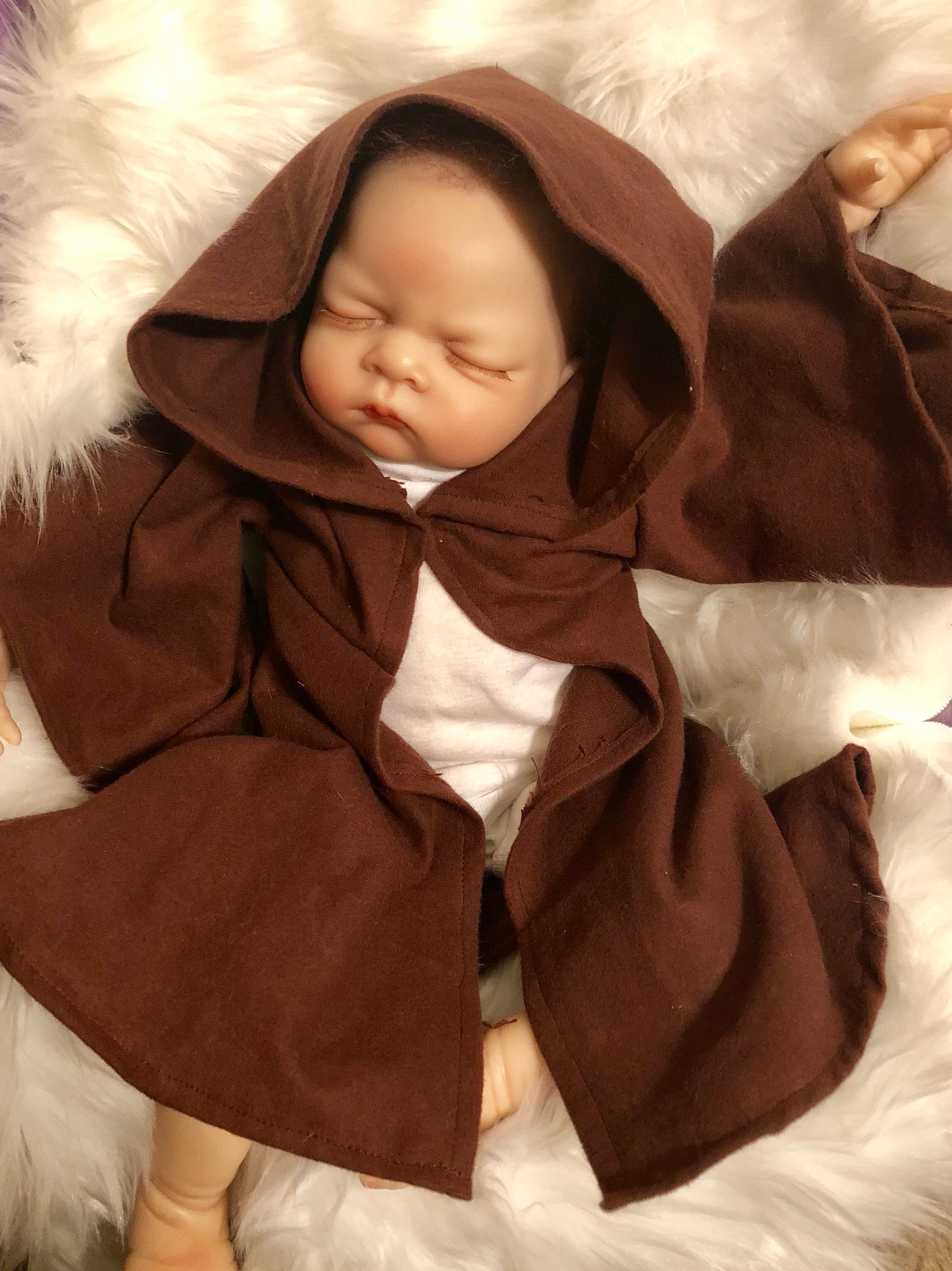 Baby jedi robe infant jedi robe baby robe baby jedi Star Wars baby robe