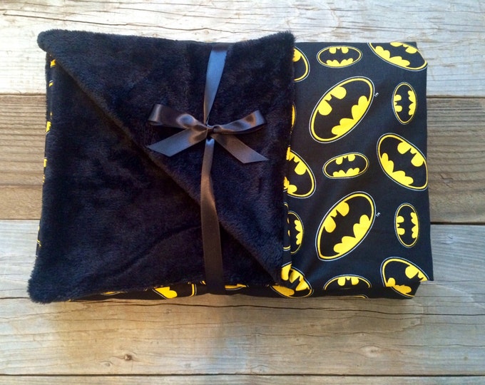 Batman Baby Blanket Batman Security Blanket Batman Lovey Etsy