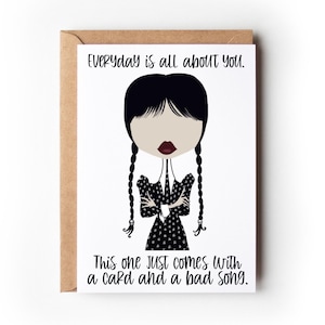 Sarkastische Geburtstagskarte 4X6 und 5X7 druckbare Grußkarten nur digitaler Download lustiges Goth Mädchen-Zitat Gag-Bday Geschenk