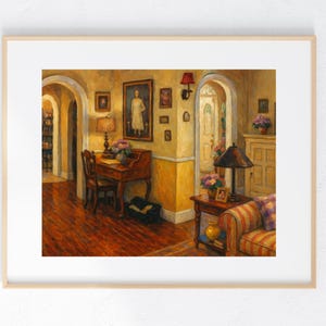 Stars Hallow Inspired Art Print of Acrylic Painting of Living Room Home Fan Artwork Gift Idea House Decor 5X7 8X10