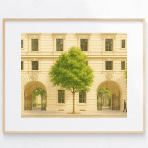 The Arconia OMITB Apartment Building Watercolor Painting Art Prints Only Murders in the Building Illustration Fan Artwork