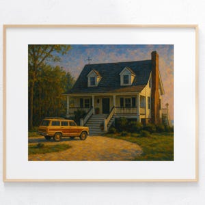 What About Bob Inspired Acrylic Painting Illustration Art Print 5X7 8X10 Vacation Home Artwork TV Film Fan Art Gift Idea