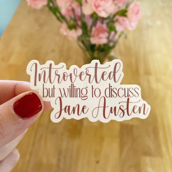 Jane Austen Introvert Sticker