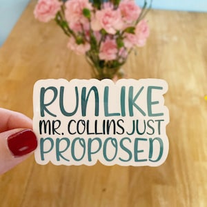 Pride and Prejudice Mr. Collins Jane Austen Sticker