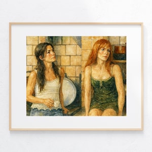 Practical Magic Watercolor Painting the Owen Sisters Art Print Vintage 90s Movie Posters Farmhouse Kitchen Decor Magic