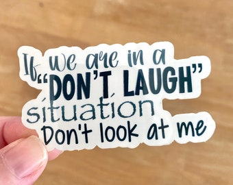 Don’t Laugh Situation Funny Sticker