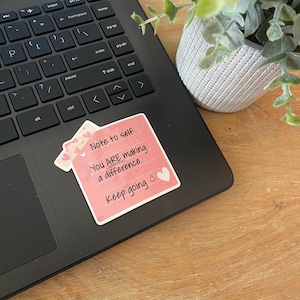 Encouraging Post It Note Sticker for Teachers or Nurses Gift Idea for ...