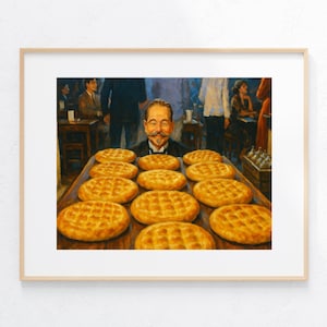 Agatha Christie Acrylic Painting Hercule Poirot Illustration Movie Poster Literature Gift Ideas Bakery Detective Murder Mysteries