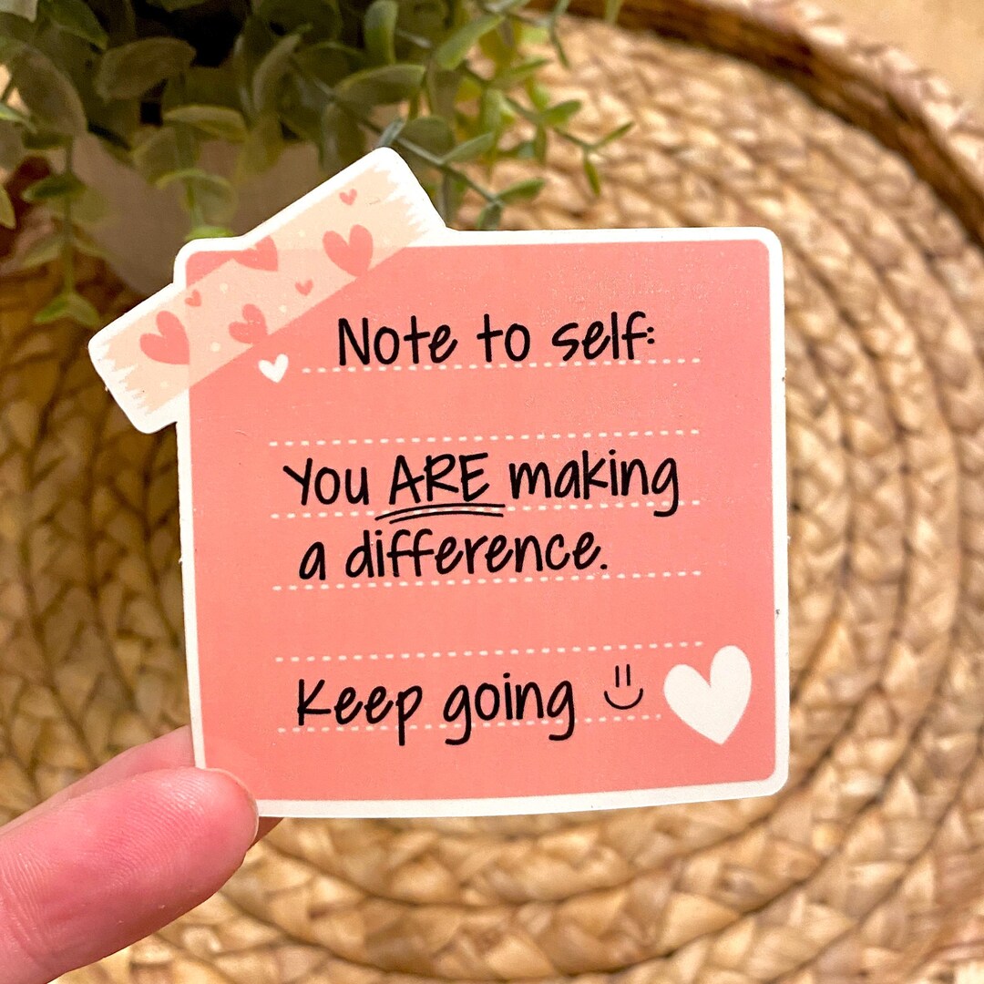 Encouraging Post It Note Sticker for Teachers or Nurses Gift Idea for ...