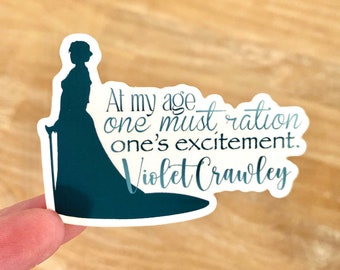 Downton Abbey Silhouette Violet Crawley Quote Sticker