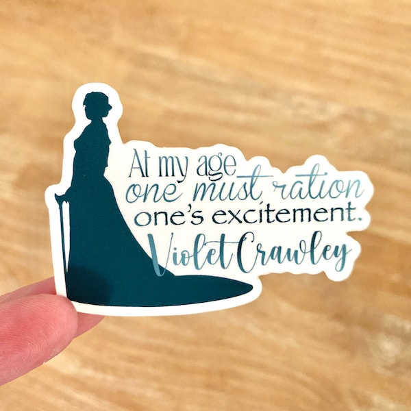 Downton Abbey Silhouette Violet Crawley Quote Sticker