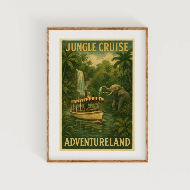 The Jungle Cruise Inspired Art Print Vintage Disney Ride Posters Retro — free download