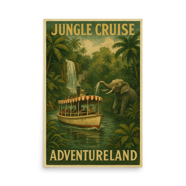 The Jungle Cruise Inspired Art Print Vintage Disney Ride Posters Retro — free download