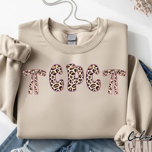 Leopard Cheetah Crewneck Sweatshirt for CPC Present for Certified Professional Coder in Medical Billing Gift for Healthcare Admin Coworker