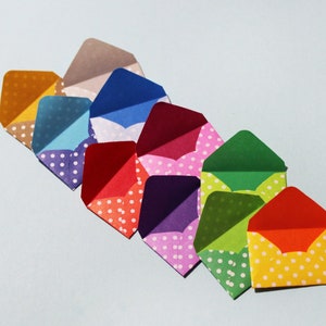 Juego de 10 tarjetas de agradecimiento con sobres con lunares diminutos - Juego de tarjetas pequeñas - Nota de amor - Nota de agradecimiento