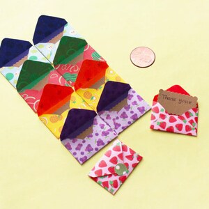 Lot de 10 cartes de remerciement petites enveloppes de fruits - Mini jeu de cartes - Mot d'amour - Mot de remerciement