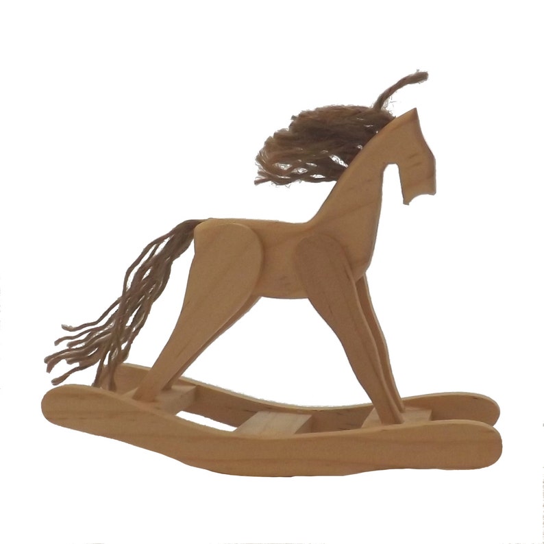 mini wooden rocking horse