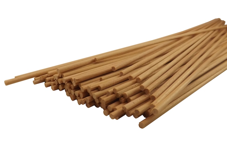 1//2/" x 12/" Thick Natural Birch Wood Dowel Rods 10 pack