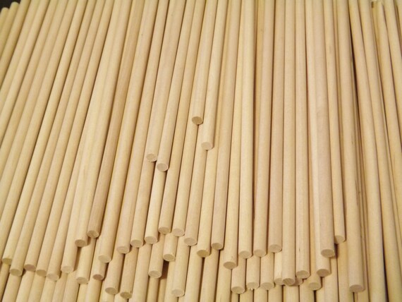 Bag of 100 Wooden Dowel Rods 3//16 x 12