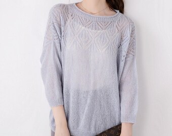 White Sheer Jumper - Etsy