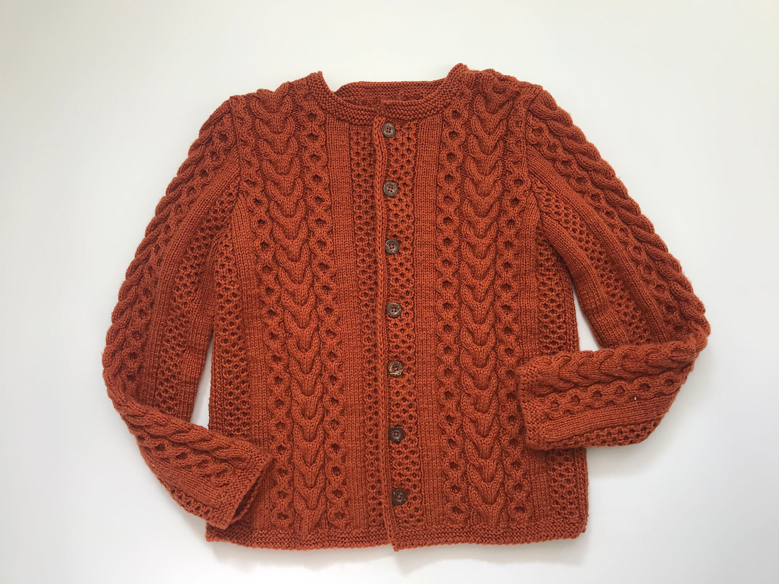 women's fisherman sweater cardigan