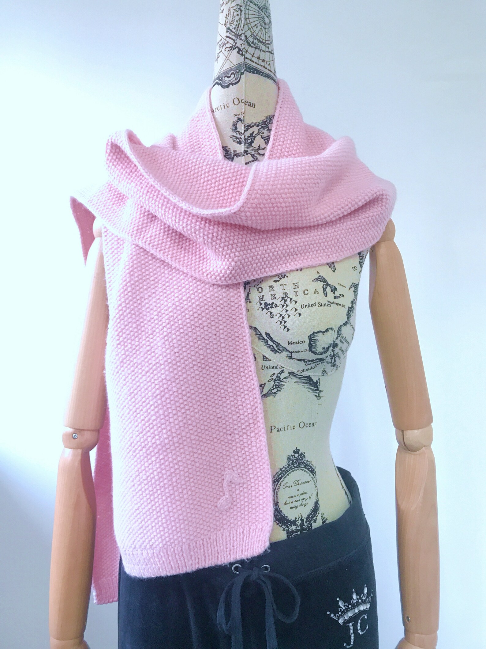 Cashmere scarf women Pink oversize scarf Lightweight knit Etsy