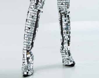 long sparkly boots