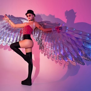 Silberflügel Engel Kostüm Cosplay / Festival Outfit / Cosplay Kostüm für Erwachsene / Weihnachtsflügel Kostüm / - von ETERESHOP _O05