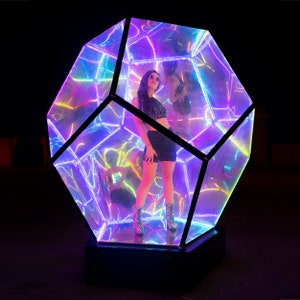 Giant Human-Sized LED Infinity Mirror Dodecahedron by ETERESHOP _N13