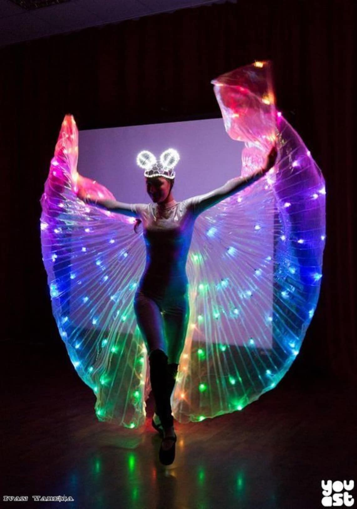 Smart LED Bellydance Rainbow wings 164LEDs _B10 | Etsy