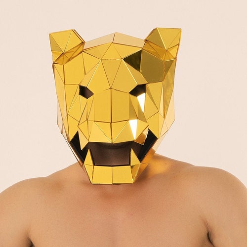 Rabbit Masquerade Mouth Animal Mirror Mask / Mens Rave Animal - Etsy