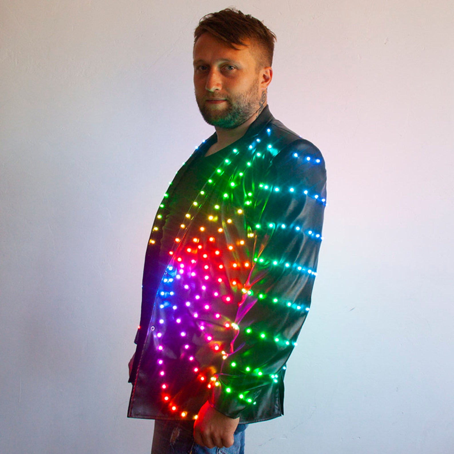 LED Light up Stylish Disco Party Jacket Costume / Glow Etsy UK