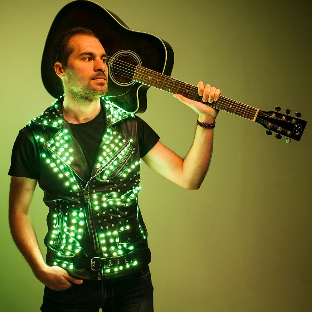 LED Light up Festival Musician Vest Clothing / Glow Stage Rock Etsy