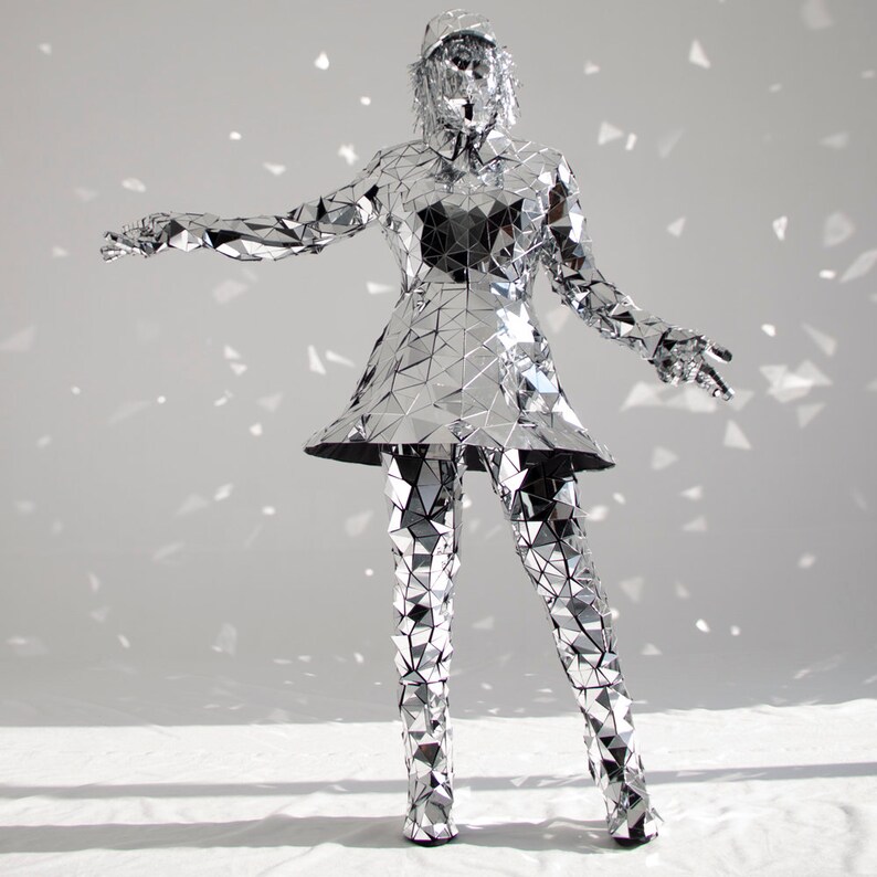 Mirror Girl Glass Lady Animation Costume Dress Broken Glass Etsy