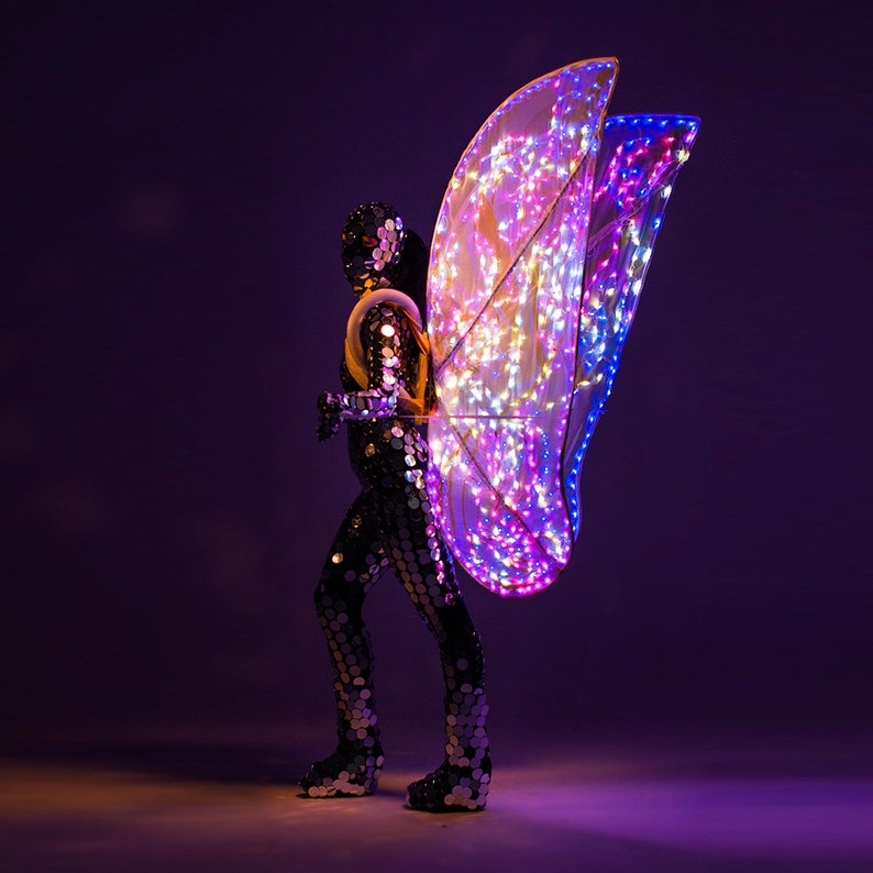 Smart LED light up wireframe butterfly wings from ETEREshop /_P34