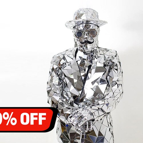 Mirror Man Chaplin Performance Costume Suit With A Etsy