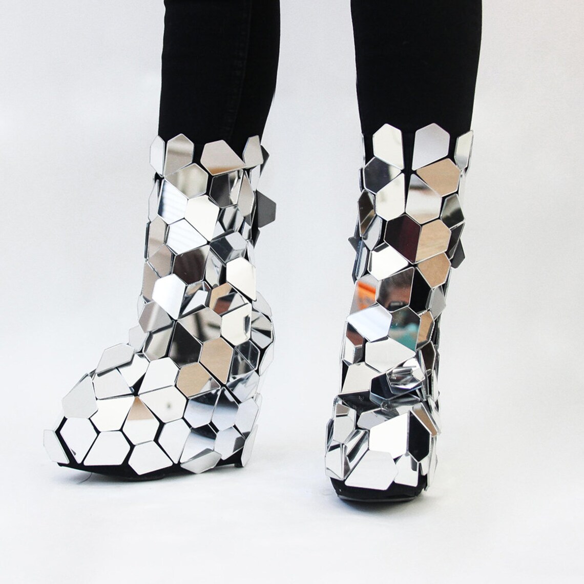 Diamond Club Dance Glitter Mirror Shoes Wear/ Luxury Sparkly Etsy
