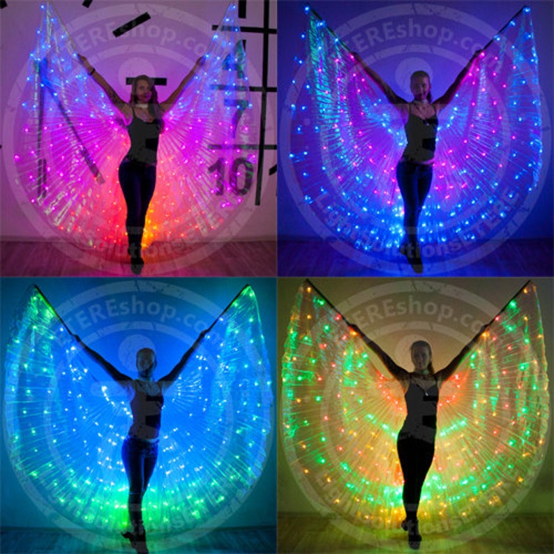 LED Bellydance Wings Pas de Bleu 200 LEDs MIX color /_B02
