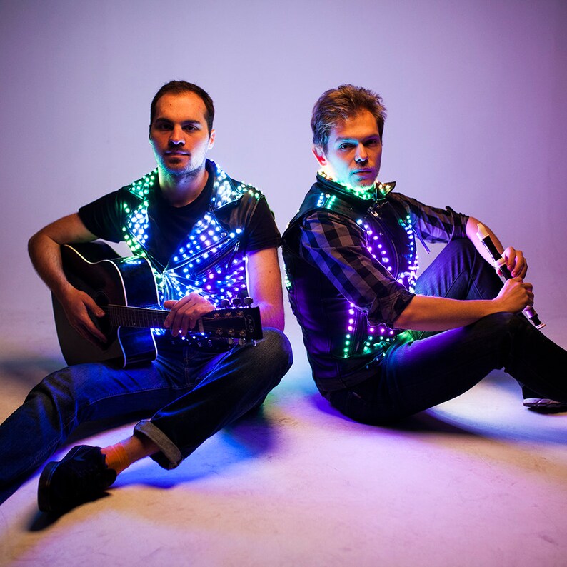 LED Light up Festival Musician Vest Clothing / Glow Stage Rock Etsy