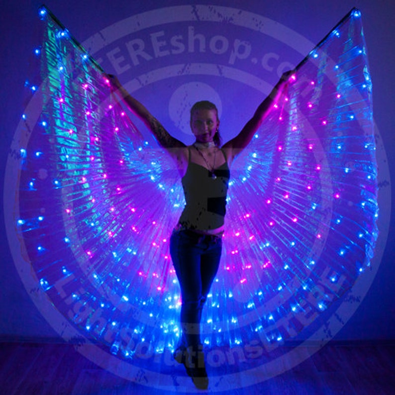 LED Bellydance Wings Pas de Bleu 200 LEDs MIX color /_B02