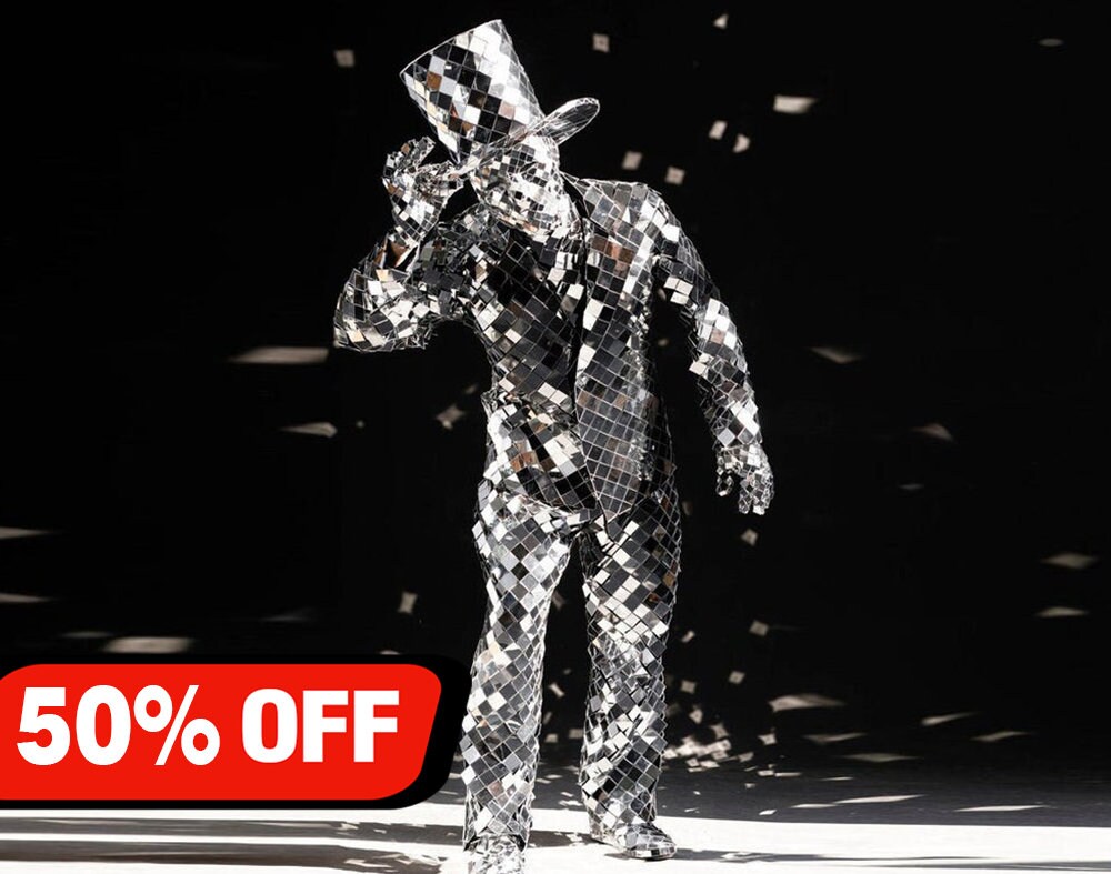 Mirror Man Glass Man Performance Costume Suit Square Style Etsy Mirror Man Glass Man Performance Costume Suit Square Style Etsy