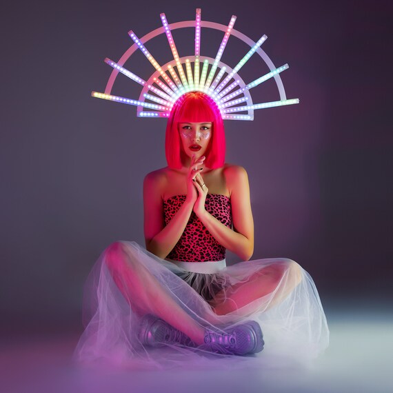 Smart LED Crown Light Up Festival Costume Halo by Etsy