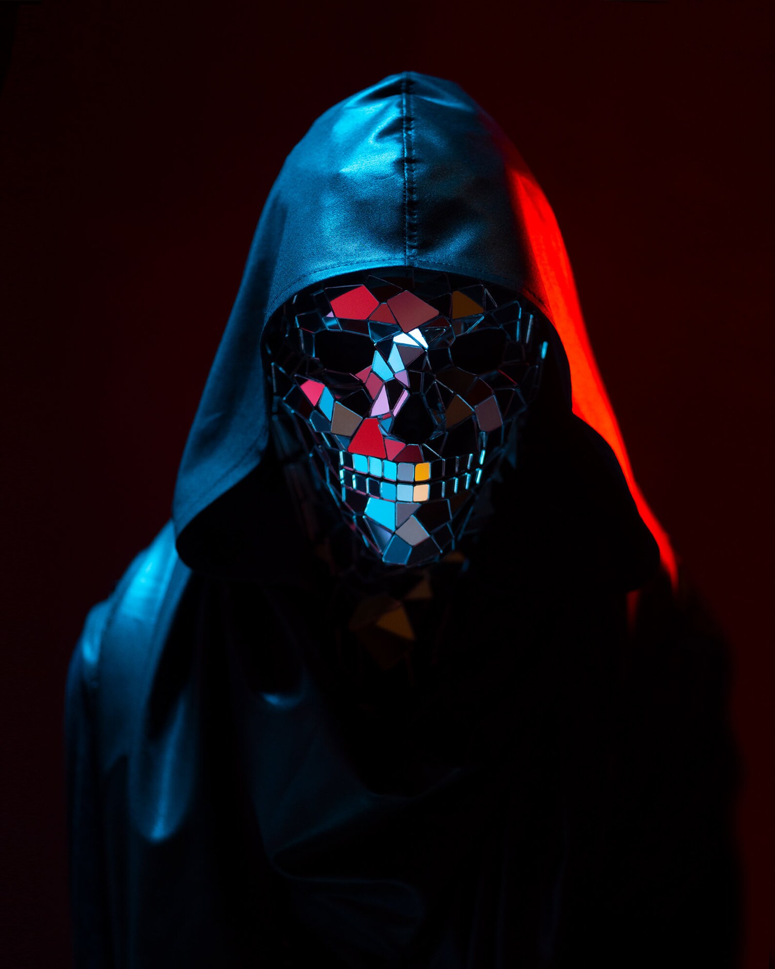 Festival Wear Skull Christmas Mouth Mirror Mask/ Mens Masquerade Rave ...