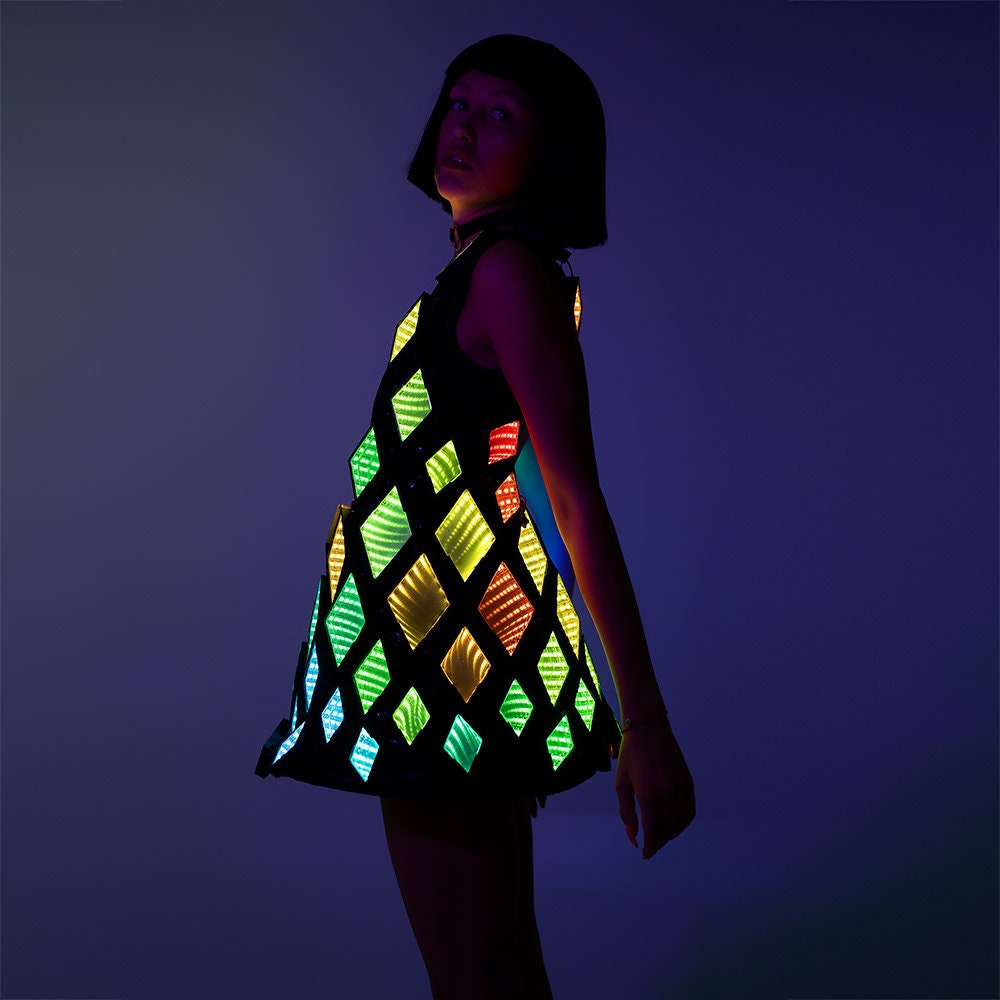 Infinity Mirror Dress with an LED Screen Etsy