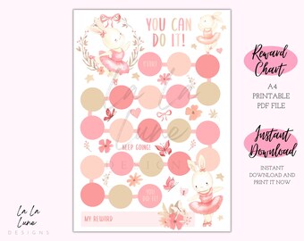 Printable Summer Reward Chart | Instant Download Kids Behaviour Chart ...