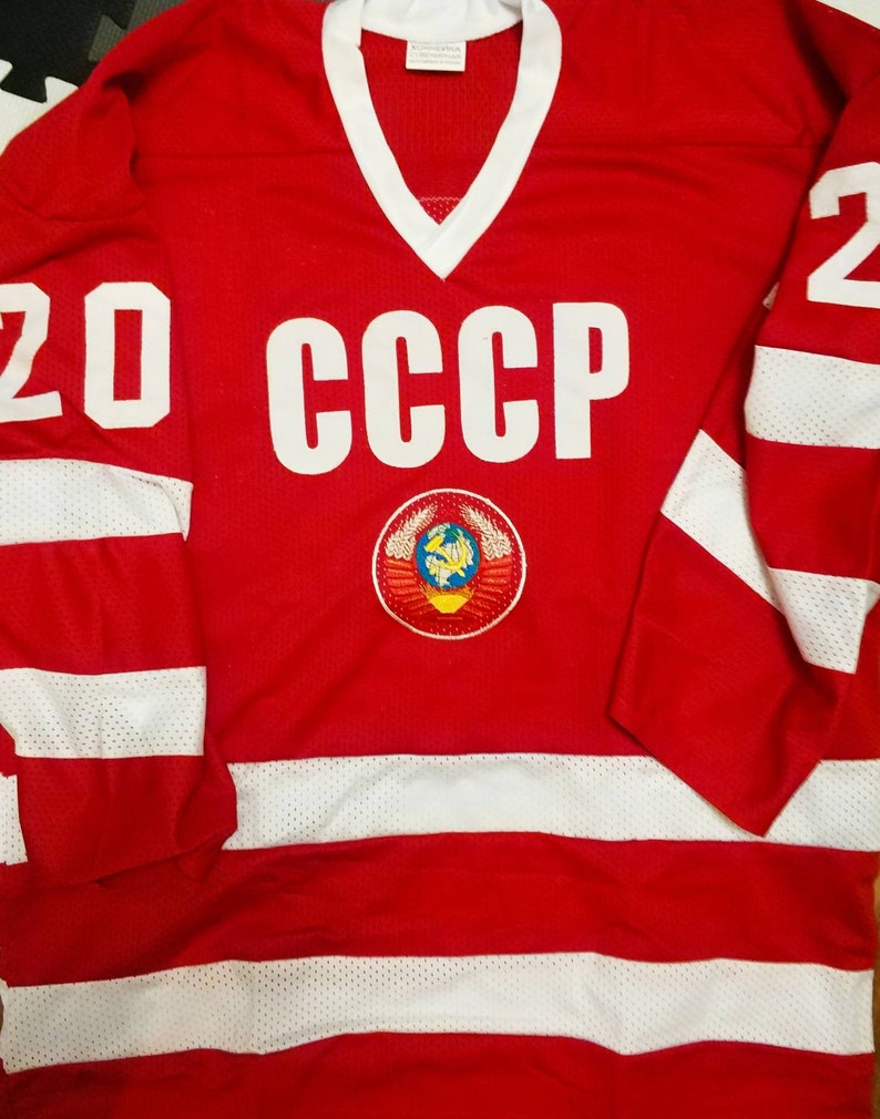 Vladislav Tretiak 20 USSR CCCP Russian Hockey Replica Jersey Etsy