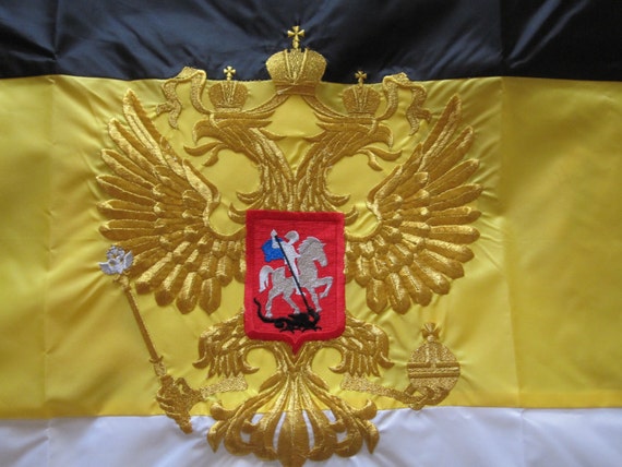 Russian Flag 30/"x48/" 75x120cm Polyester embroidered flag two-headed eagle Russia