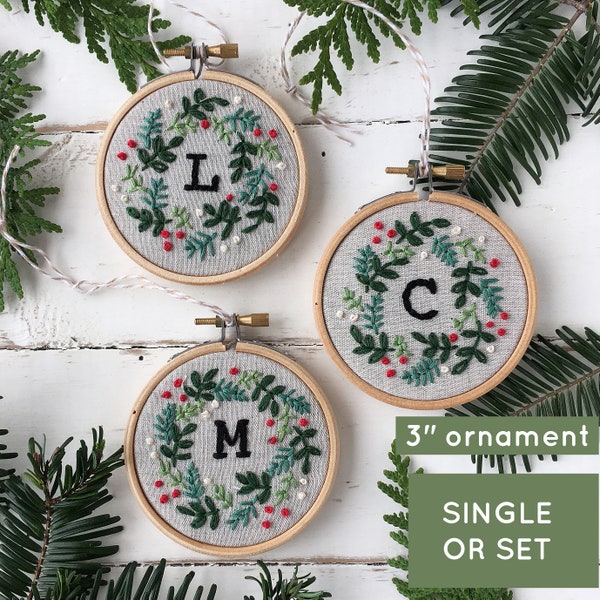 Christmas Ornament Embroidery Kit - personalized gift