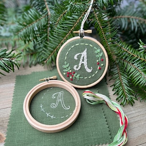 Christmas Embroidery Ornament DIY Kit