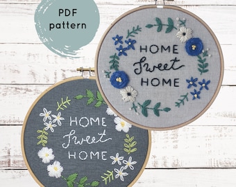 Home Sweet Home PDF Embroidery Pattern